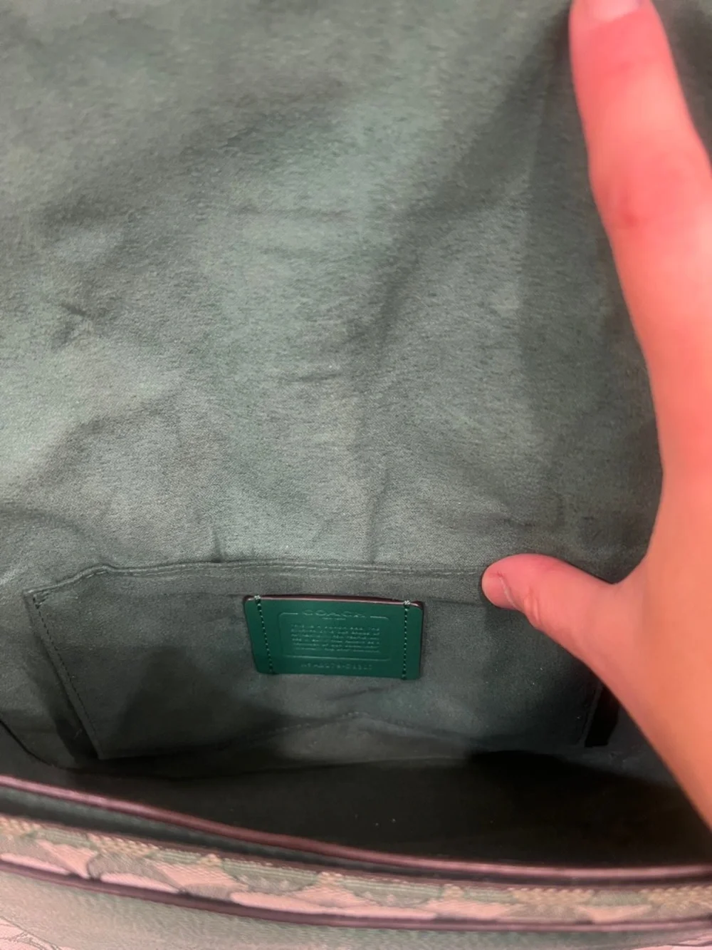 Coach Green Signature Jacquard Crossbody Shoulder Bag - Picture 9 of 15